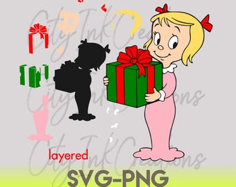 Cindy Lou who SVG layered file for Cricut Christmas ornament Cindy lou Christmas svg