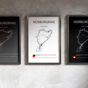 Nürburgring Rennstrecke Wandkunst druckbares F1 Poster Vatertagsgeschenk für Papa Formel 1 Digitaldruck Motorsport Dekor für ihn F1 Fan Geschenk