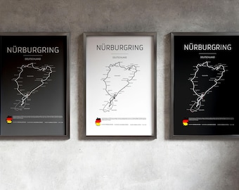 Nurburgring Race Track Wall Art Printable F1 Poster Fathers Day Gift For Dad Formula One Digital Print Motorsport Decor For Him F1 Fan Gift