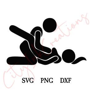 Posições sexuais do Stickman SVG arquivo de corte Sex Postition PNG Arquivo de sexo adulto Homem Mulher Kamasutra pose Maduro DXF Posição missionária svg