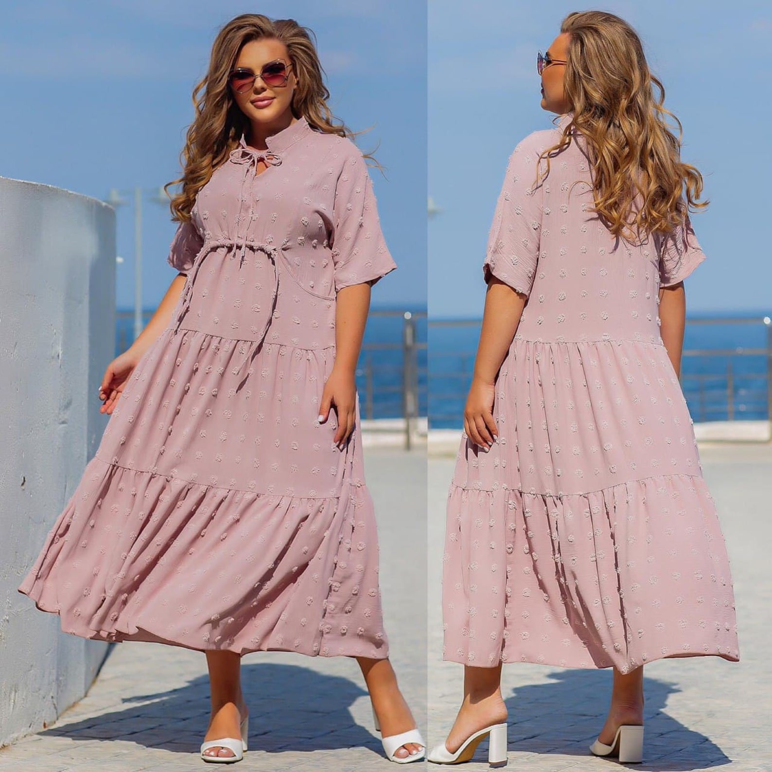 Beach wedding guest maxi flowy dress Long summer dress with Etsy