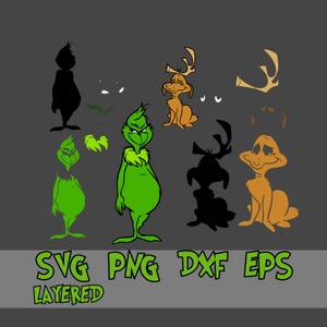 Max dog SVG PNG, Layered Grinch svg, Christmas svg, Christmas print design, Cricut file for Christmas, grinch ornaments svg, grinch clipart