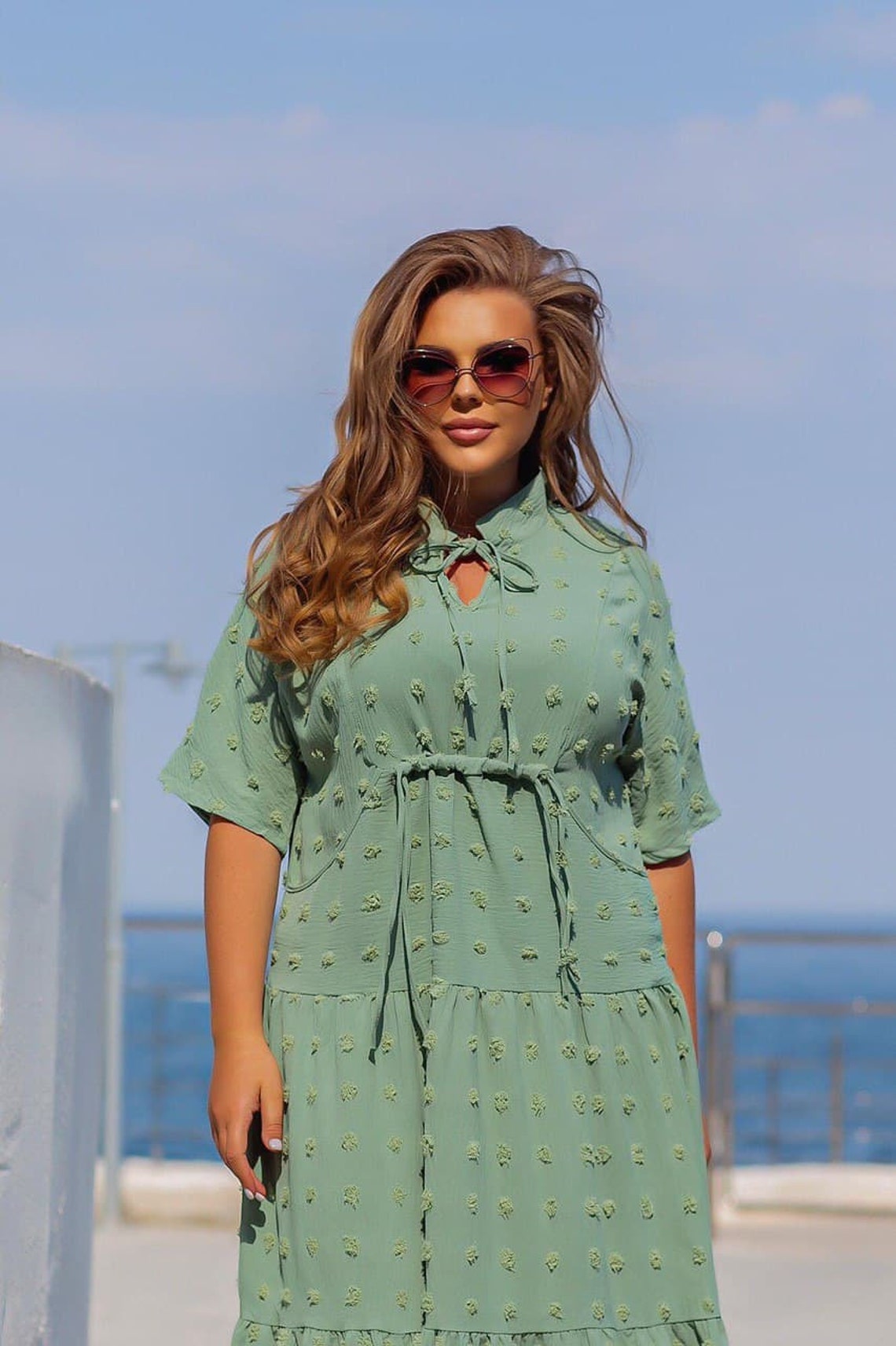 Beach wedding guest maxi flowy dress Long summer dress with Etsy