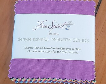 Free Spirit Fabrics Denyse Schmidt Modern Solids 2.5 inch Charm Pack 75pcs 