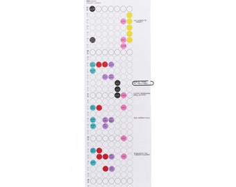 Monatsplaner 2024 mit Klebepunkten, dot on Wandplaner 23x72 cm, Klebepunkte in 12 Farben, Kalender, Familienplaner