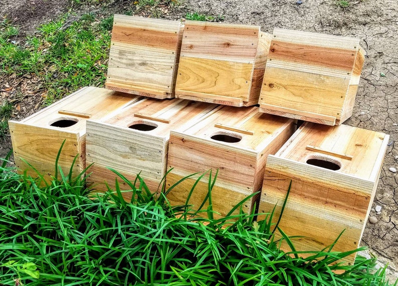 7 x Handcrafted Cedar Wood Duck Nesting Boxes Merganser Bird Etsy