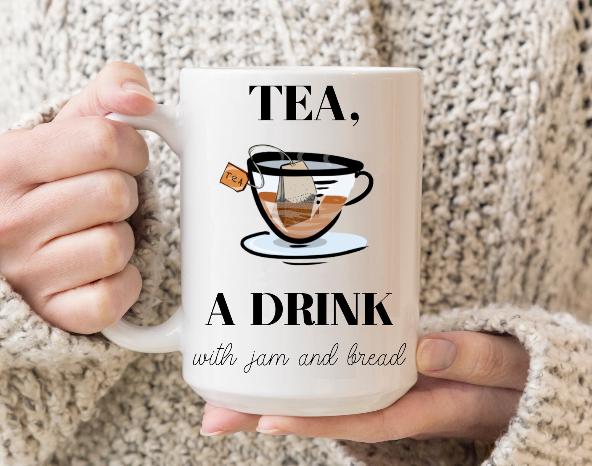 Discover Tea a Drink With Jam and Bread Mug