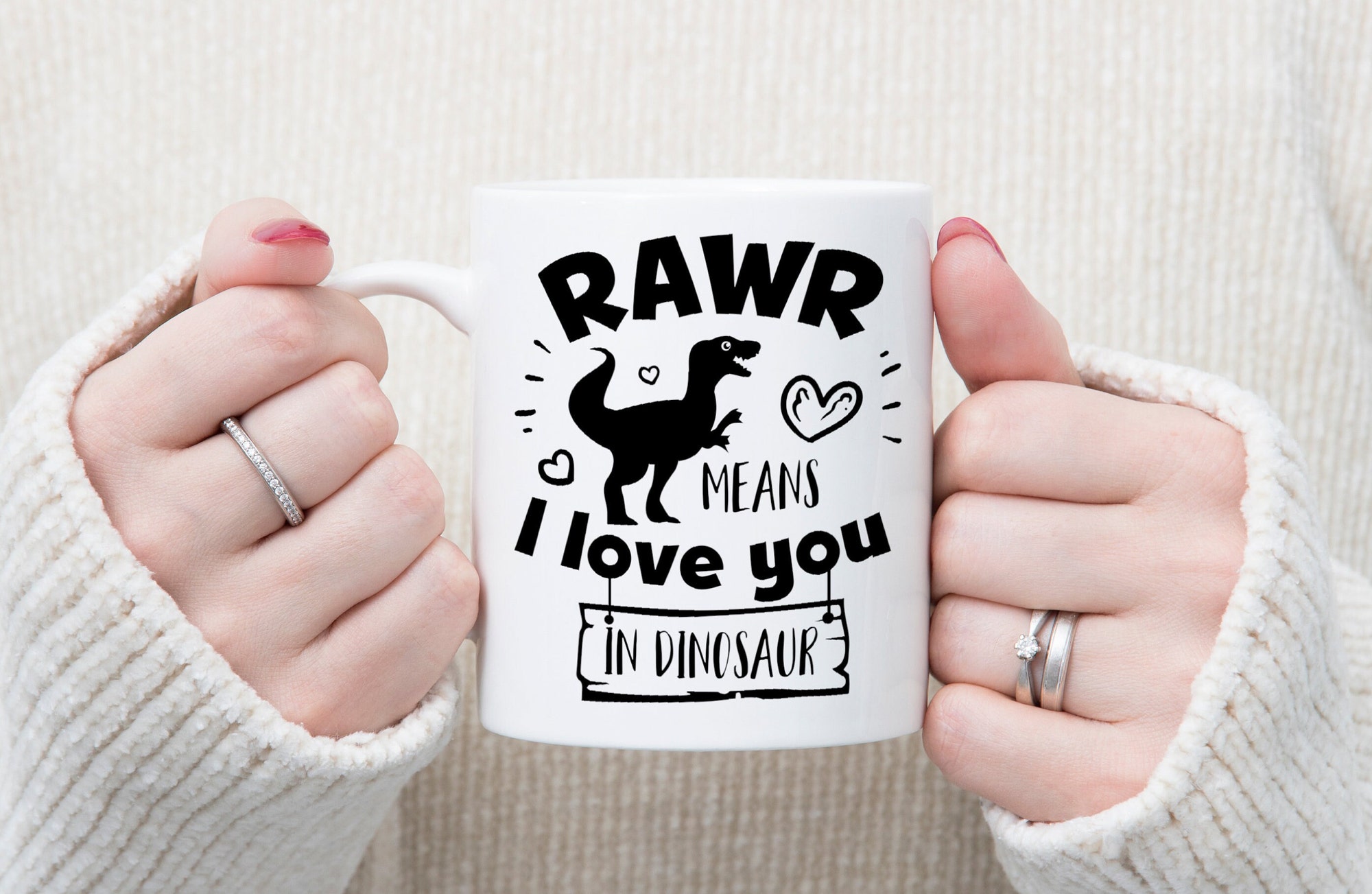 Rawr means I Love You in Dinosaur Mug