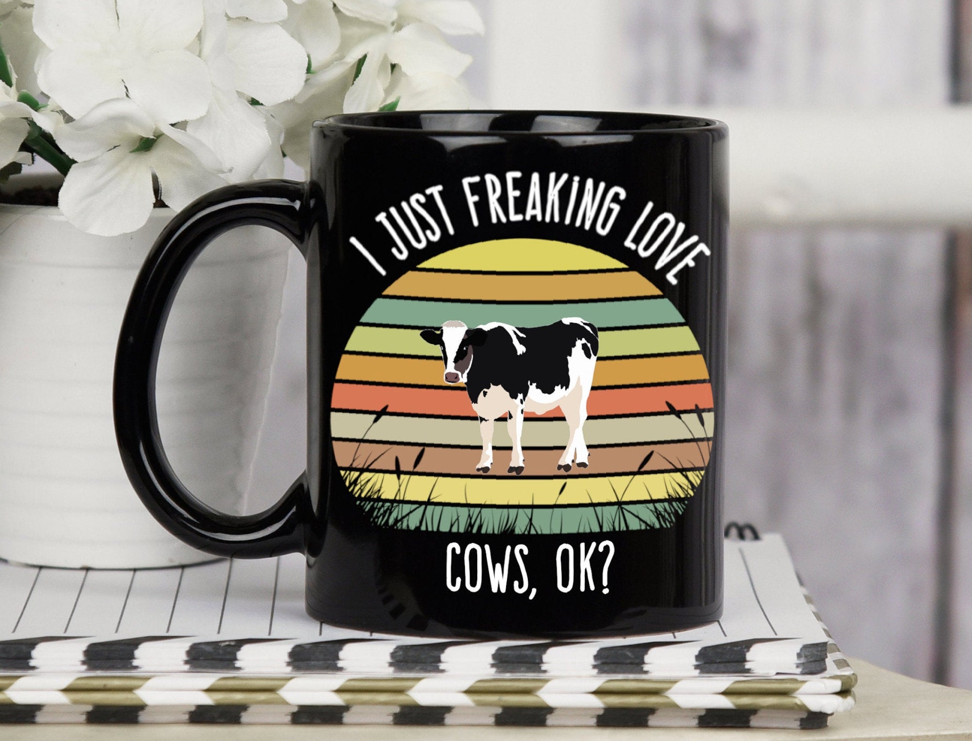Discover I Just Freaking Love Cows Ok Mug