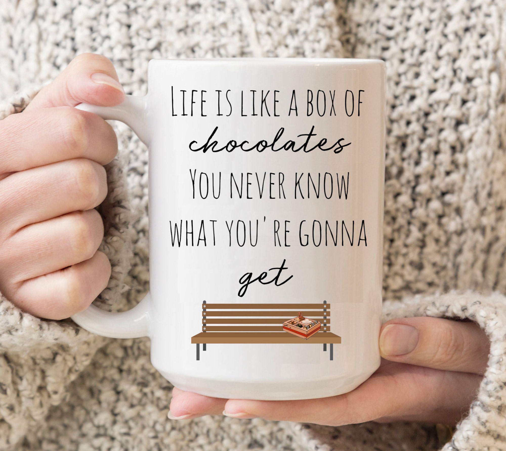 Discover Life is like a box of chocolates Mug