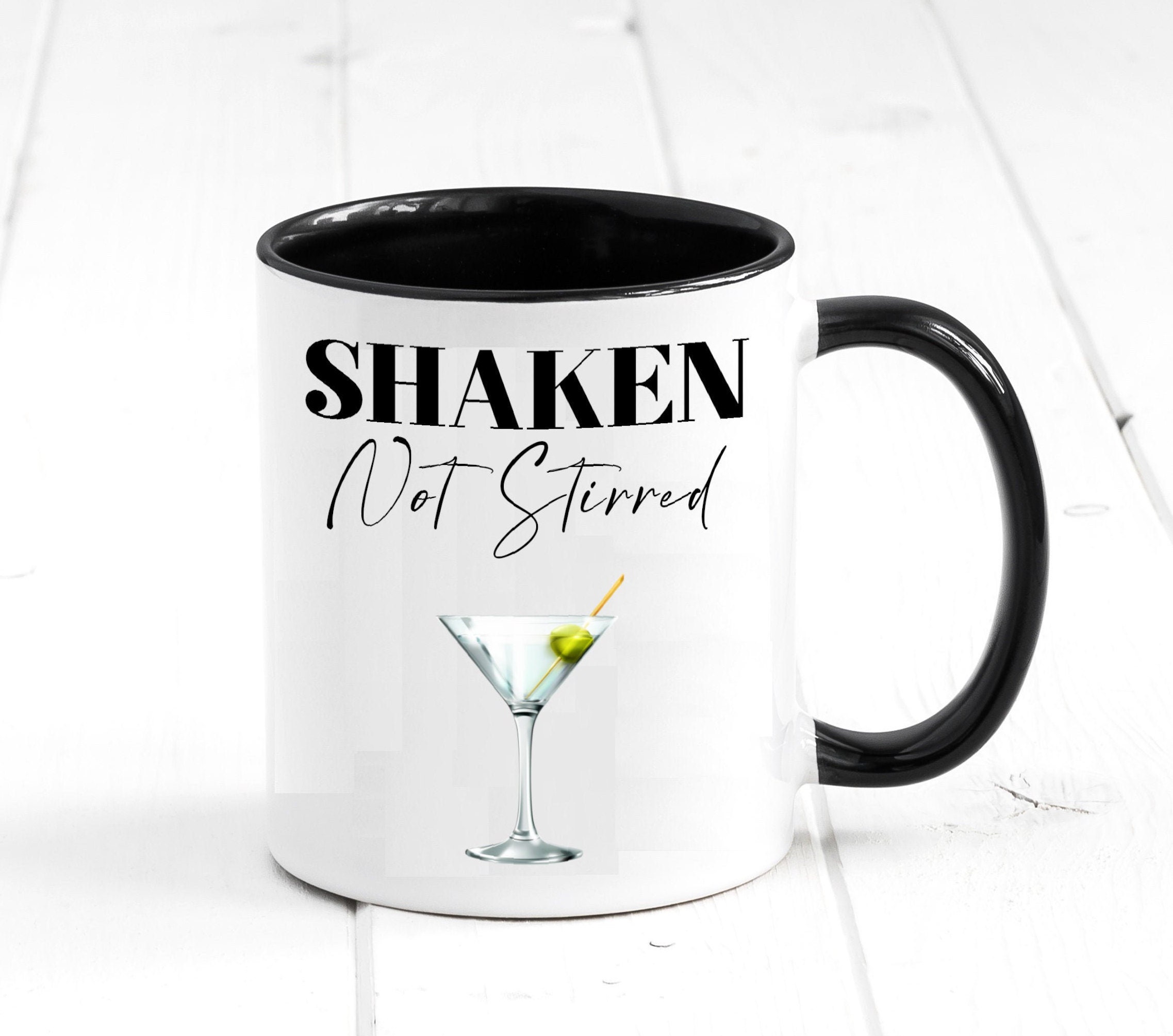 Shaken Not Stirred mug. James Bond Quote mug. Martini gift Etsy