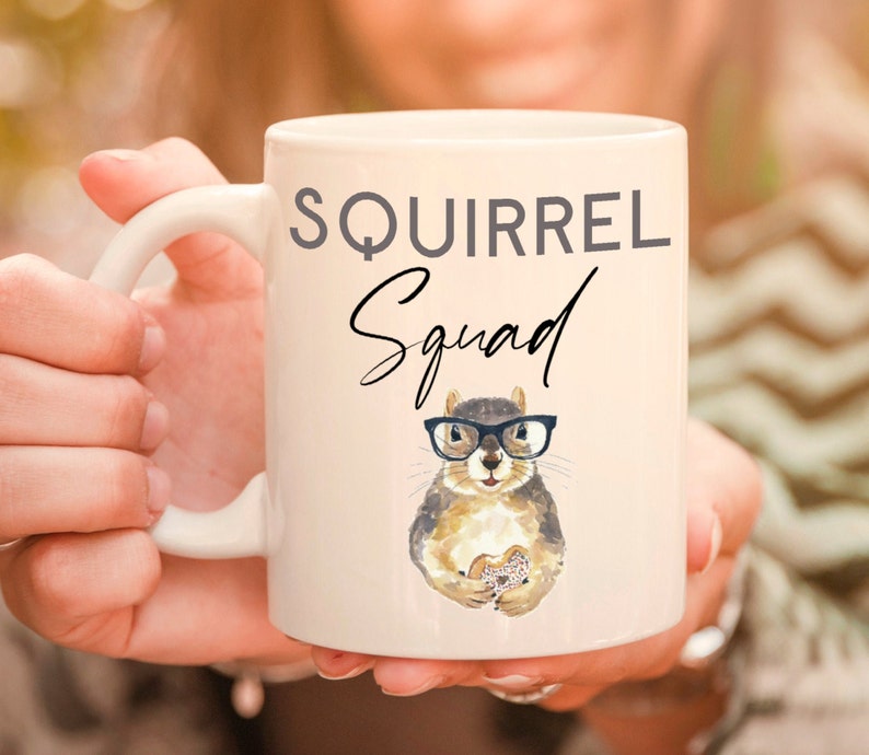Squirrel Squad Mug. Cute Squirrel Mug. Squirrel Lover Gift Etsy