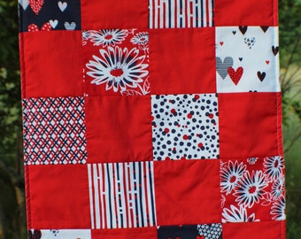 Doll Quilt Red, White, and Blue