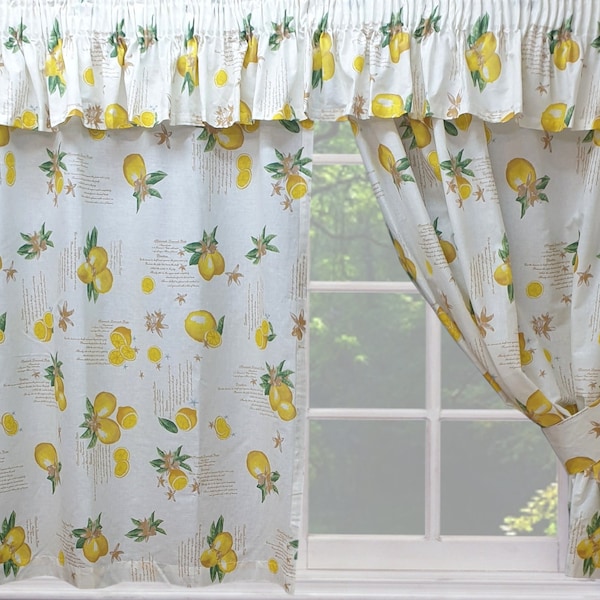 Lemon Curtains Etsy