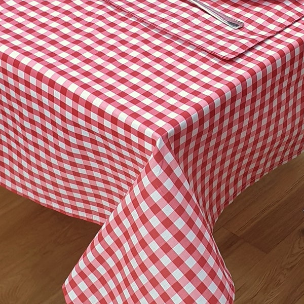 Red Table Cloth Etsy