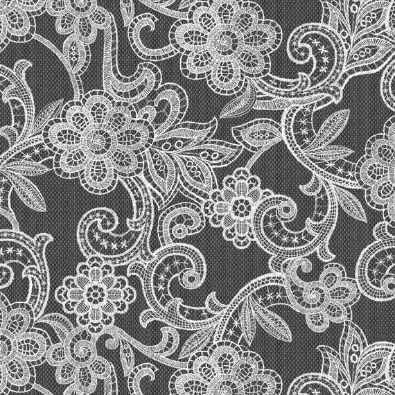 PVC Table Cloth Fleur Lace Slate Lace Print Effect Floral | Etsy
