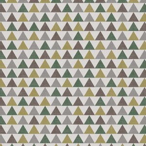 PVC-duk Trianglar Grön, Gul Beige Brun Elfenben, Vinylskyddsöverdrag Avtorkningsbart Konst & Hantverk