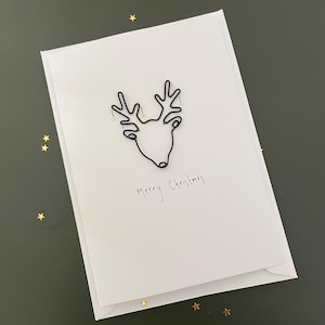 Wire Reindeer Christmas Card