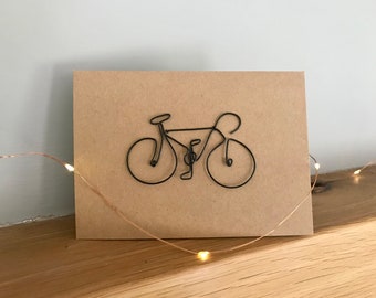 Personalised Wire Bicycle Greetings/Birthday Card