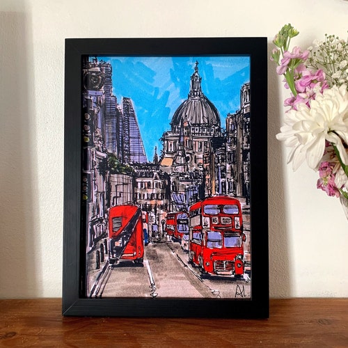 A4 London Print London Map London Poster London Art Etsy