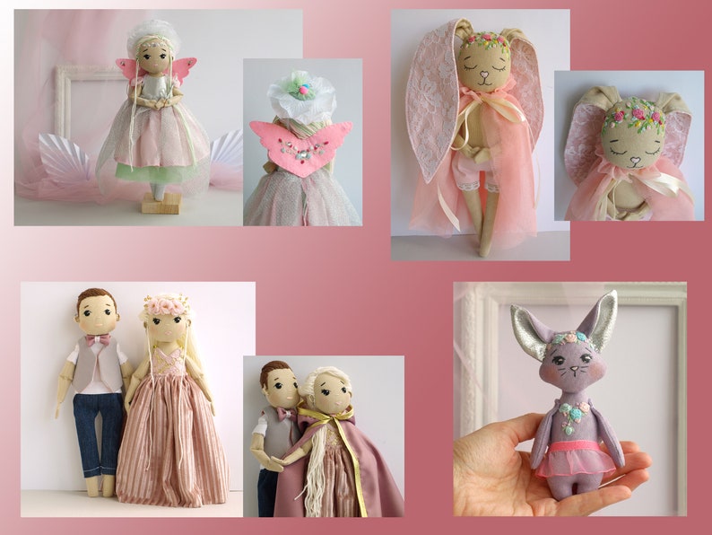 Individual order with all your wishes, Custom design mermaid doll, unicorn doll, doll set image 4