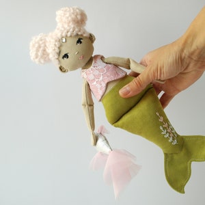 Textile mermaid doll 11.8&quot;
