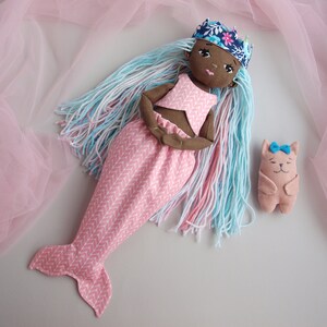 Dress up rag doll 12 with clothes and a cat image 6