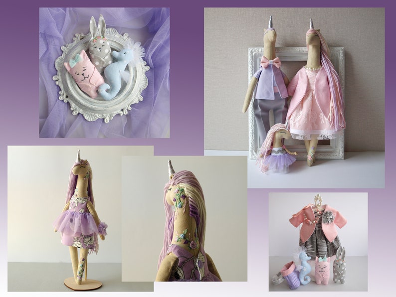 Individual order with all your wishes, Custom design mermaid doll, unicorn doll, doll set image 8