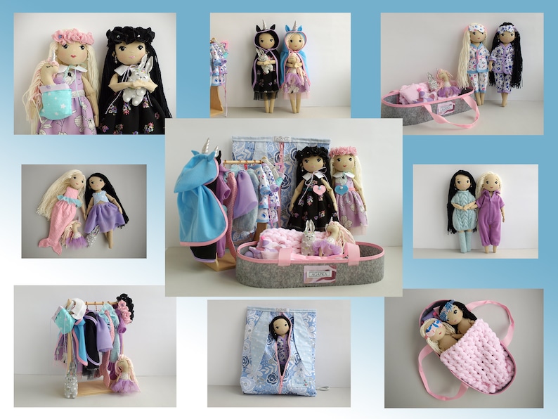 Individual order with all your wishes, Custom design mermaid doll, unicorn doll, doll set image 7