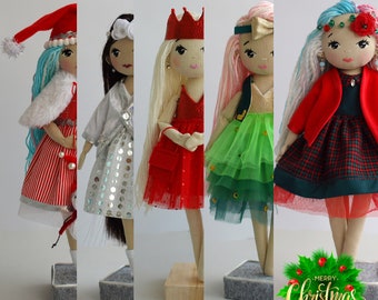 Christmas dresses for 12" dolls