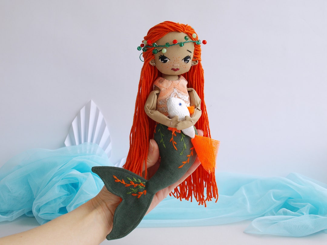 Sparkly Blue Mermaid Doll with Hair Accessories - wide 7