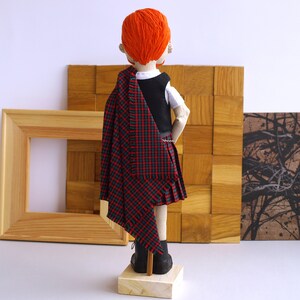 Scotsman doll with a beard, Kilt boy doll image 4