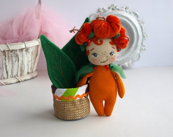 Pumpkin doll, Cute textile plant toy