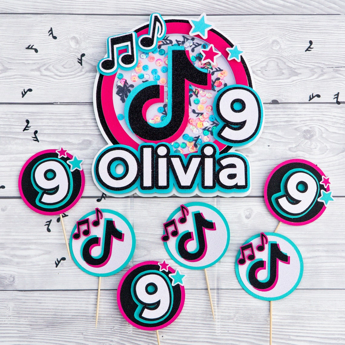 Tiktok Shaker Cake Topper 3D Tik Tok Themed Cupcake Topper - Etsy UK