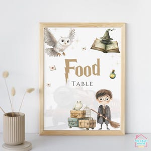 Harry Potter Party Sign: Food Table Decor (Digital Download, A5/A4/A3)