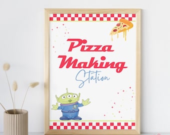 Pizza Planet Schild: Pizza Making Station, digitaler Download