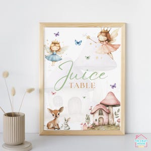 Fairy Party Decorations | Juice Table Sign | Digital Download | Fairy | Fairy Woodland
