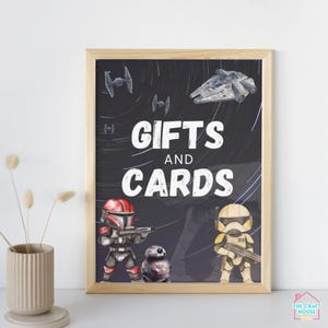 Decoraciones para fiestas inspiradas en Star Wars / Regalos y tarjetas Letrero de mesa / Descarga digital / Star Wars