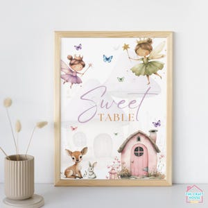 Fairy Party Decorations | Sweet Table Sign | Digital Download | Fairy | Fairy Woodland