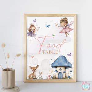 Fairy Party Decorations | Food Table Sign | Digital Download | Fairy | Fairy Woodland