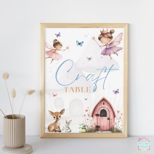 Fairy Party Decorations | Craft Table Sign | Digital Download | Fairy | Fairy Woodland