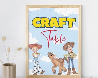 Toy Story Craft Table Sign | Birthday Party Decor (Digital Download)