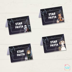 Star Wars Inspired Party Food Tent Labels - Party Food Labels - Star Wars Party Decorations