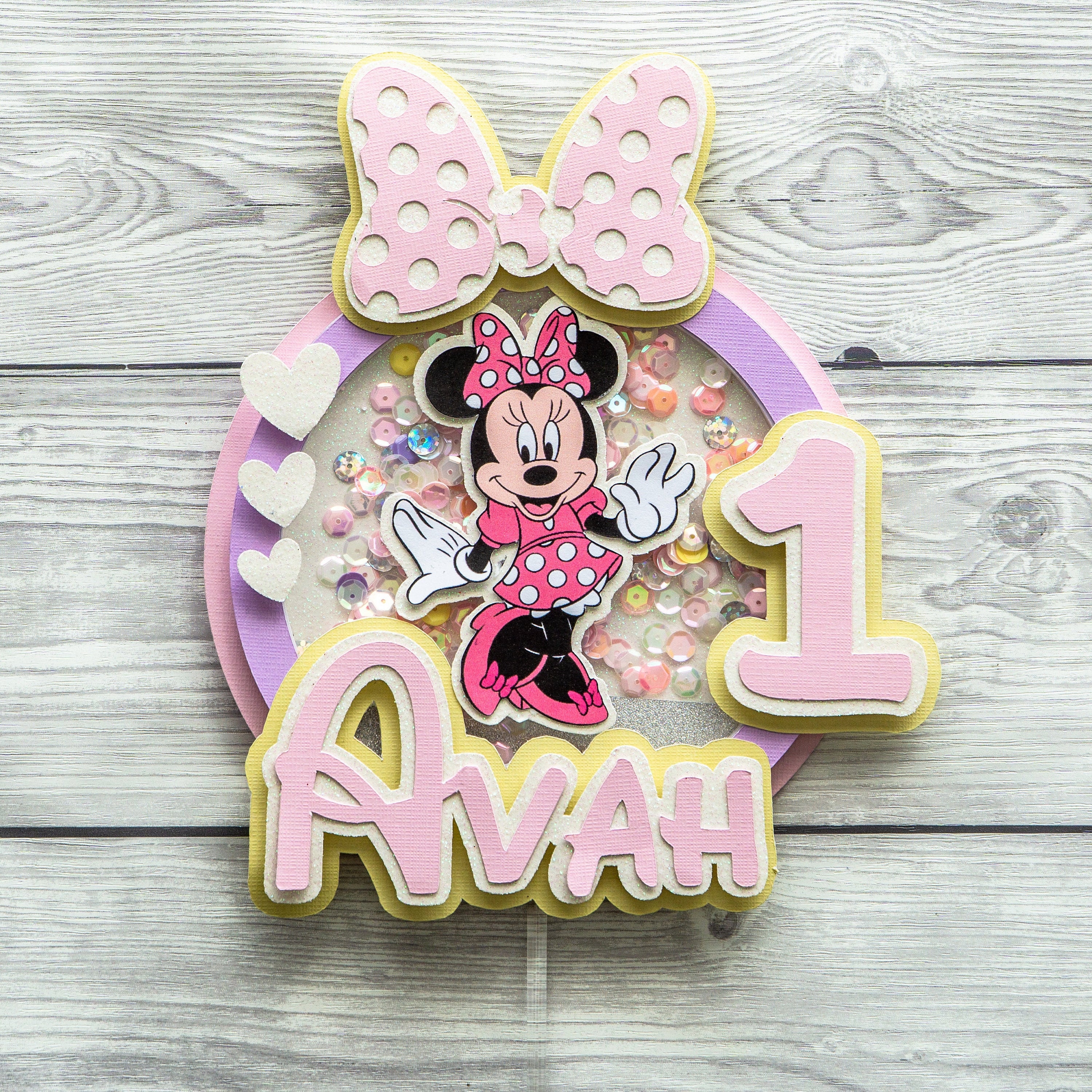 Minnie Mouse Shaker Cake Topper 3D Minnie Mouse temática - Etsy España