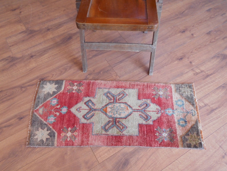 1/'4/'/'x3/'1/'/' Small Fadet Rug,Welcome Mat Rug,Area Rug,Rugs Turkish Small Mat,Vintage Rug,Bath Mat,Pastel Mat Rug,Oushak Rug,Oriental Raug