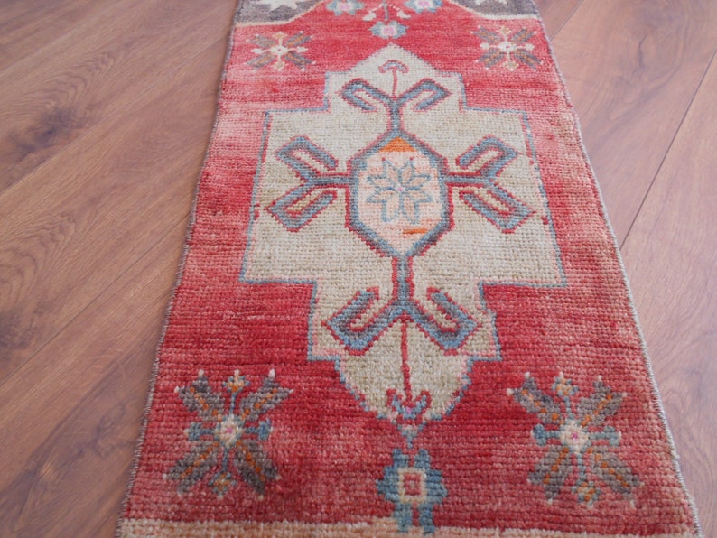1/'4/'/'x3/'1/'/' Small Fadet Rug,Welcome Mat Rug,Area Rug,Rugs Turkish Small Mat,Vintage Rug,Bath Mat,Pastel Mat Rug,Oushak Rug,Oriental Raug