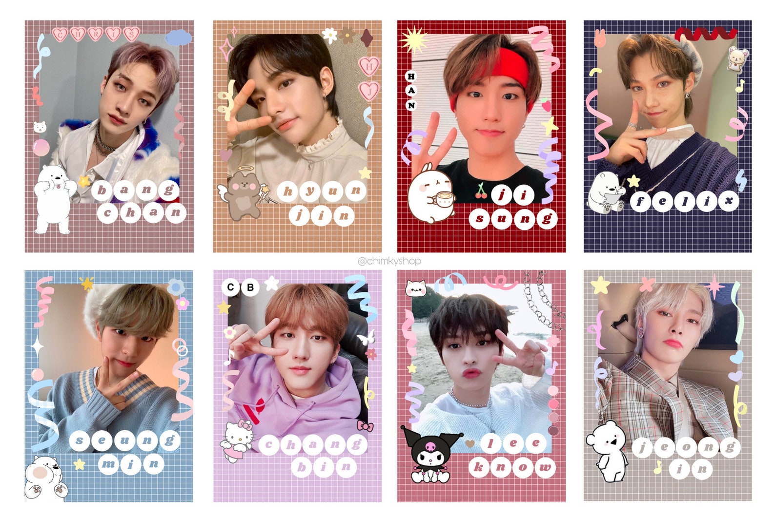 Stray kids skz kpop photocards photo carte Jisung / bangchan / Etsy