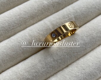 Gold D Inspired Ring. SIZES 10  LEFT