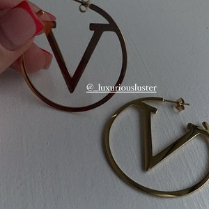 Louis Vuitton Hoops Earrings Etsy