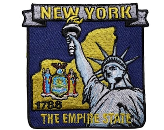 ID 1918 Statue of Liberty Patch New York Patriotic Embroidered Iron On Applique